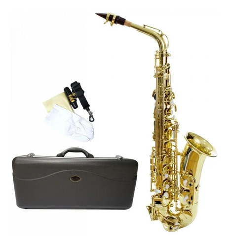 Saxofon Alto Silvertone Laqueado Sax Con Estuche Msi