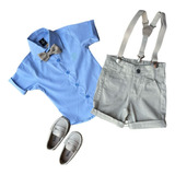 Conjunto Pajem Social Luxo Infantil Masculino Curto Batizado