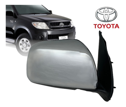 Retrovisor Manual Derecho / Cromo Para Hilux (06' Al 12')  Foto 4