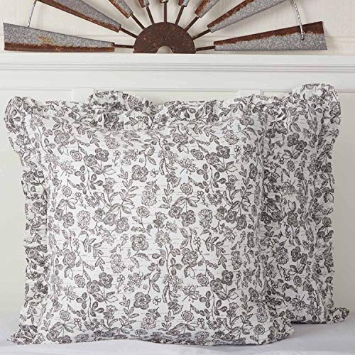 Funda De Almohada Euro De Tela Gris Gables 26x26