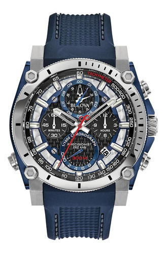 Relógio Masculino Bulova Precisionist Silicone Azul 98b315 