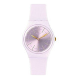 Reloj De Cuarzo Suizo De Caucho Rosa Para Mujer