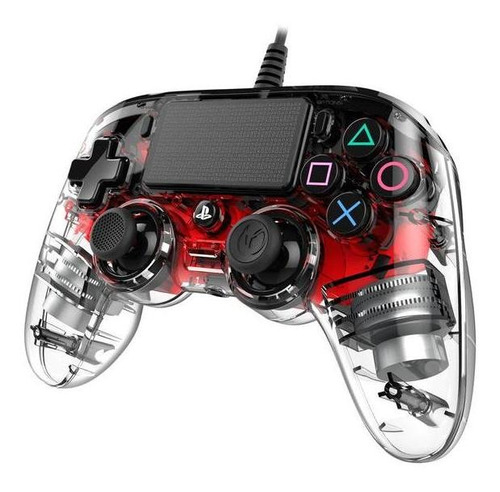 Controle Nacon Wired Iluminated Compact Controler Red-ps4,pc