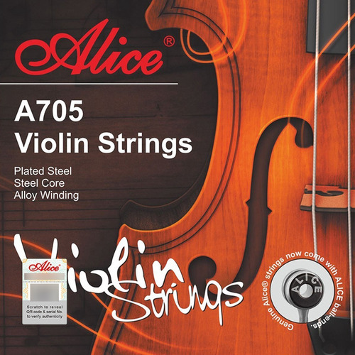 Encordado Violin Alice A705 Semiprofesional 3/4--4/4