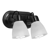 Spot Aplique 2 Luces E27 Tulipa Vidrio Apto Led 220v Color Negro