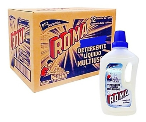Jabón Detergente Líquido Roma Caja 6 Botellas De Lt C/u