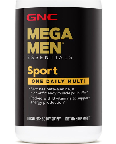 Gnc | Mega Men Sport One Daily Multivitamin | 60 Caplets