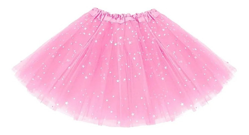 Saia De Tule Adulto Criança C/ Brilho Glitter Carnaval 40cm 