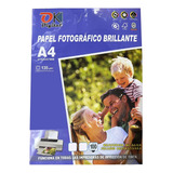 Papel Fotográfico Premium Alto Brillo 135g Resma X 100 Hojas