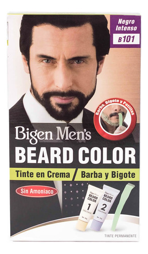 Bigen Tinte Permanente Barba Y Bigote Negro Intenso