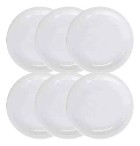 Plato Postre Porcelana Blanca 19 Cm Tsuji Línea 450 X6