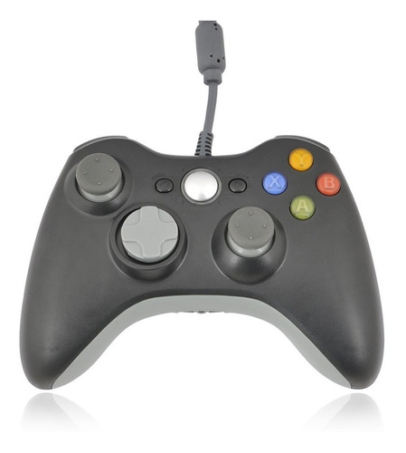 Control Usb Con Cable Negro Para Pc & Xbox 360