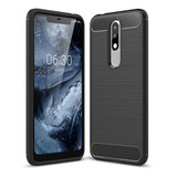 Funda Fibra De Carbono Compatible Con Nokia 5.1 Plus