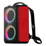 Caixa De Som Amvox Bluetooth Aca 600 Bagvox Vermelho Bivolt