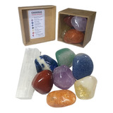 Kit Cristais 7 Chakras Pedras Grande Semi Preciosas + Brinde