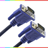 Cable Vga 1,5 Metros, Doble Filtro, Azul