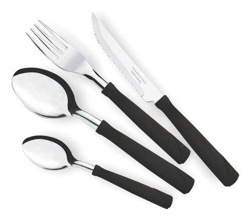 Set X 24 Tenedor Cuchillo Cuchara New Kolor Tramontina Ct