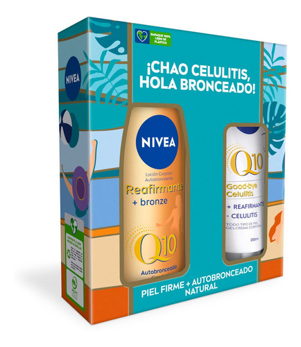 Pack Nivea Q10 Gel Goodbye Celulitis + Corporal Q10 Bronze