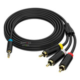 Cable P2 Para Caja De Tv Av Rca Apantallada, Audio Y Vídeo, 1,5 M, Vention