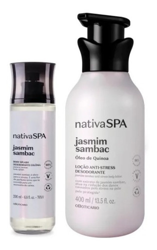 Combo Nativa Spa Jasmim Sambac: Loção Corporal + Body Splash