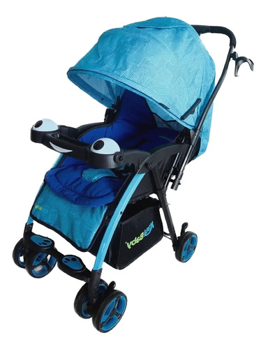 Carriola Plegable, Asa Reversible Y Toldo Expansible Gris