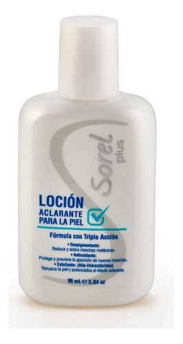 Loción Aclarante Sorel Plus 90ml - Exfoliante Despigmentante