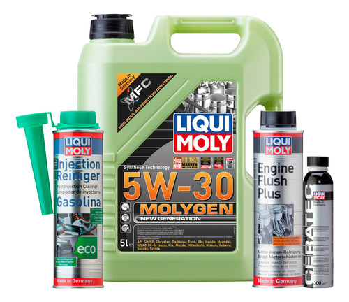 Kit 4 Pzas Liqui Moly 5w30 Injection Reiniger Con Obsequio