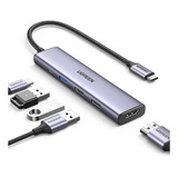 Multipuerto Hub Ugreen Revodok Usb-c 5 En 1 Hdmi 100w Mac