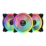 Juego De 3 Ventiladores Rgb 120mm Para Pc, Silenciosos Y Sin