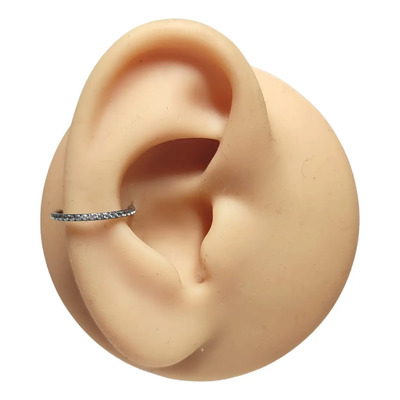 Piercing Argolla Conch Lobulo Oreja Acero Quirurgico 14mm Plateado