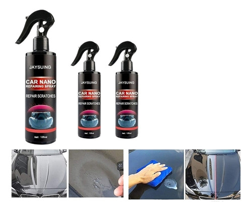 Nano Spray Reparador De Arañazos De Coche, 3 Unidades, 120 M