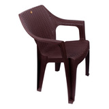 Silla Rattan Para Jardin Set X2 Color Chocolate