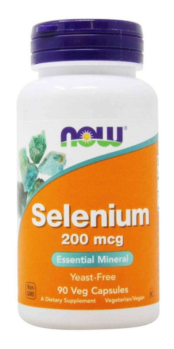 Now Foods Selenio 200mcg 90 Vegcaps Mineral Esencial Sin Sabor