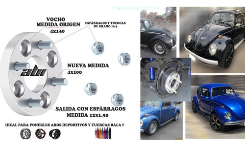 Adaptadores Suples Espaciadores D Aros Llanta Vw Toyota Hyun Foto 5