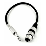 Adaptador Xlr Fêmea - P10 Stereo Cabo Balanceado 10 Cm