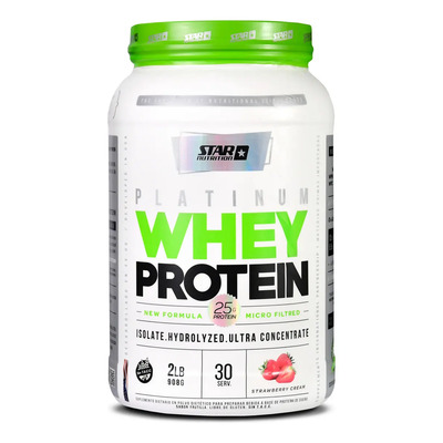 Platinum Whey Protein Star Nutrition 2 Lb Sabor Crema de fresa en Pote | Envío gratis