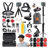 Kit Aventura Gopro Hero 12 Completo Bike Peito Peças + 3 Way