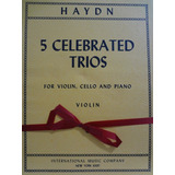 Partitura Violino Cello Piano 5 Celebrated Trios Haydn