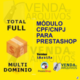 Módulo Cpf/cnpj Para Prestashop Atualizado 2021 Vs 1.7 1.6