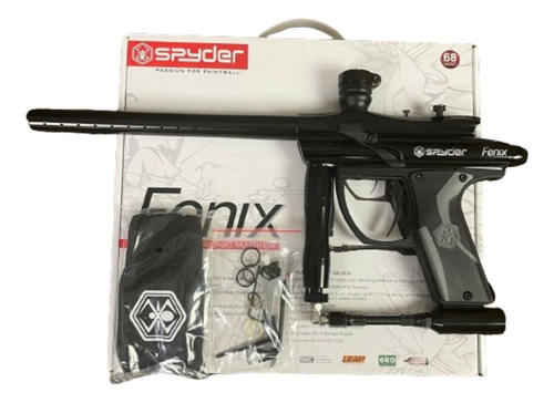 Marcadora Spyder Fenix Electronica Paintball Xt C Color Negro