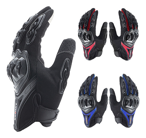 Guantes Para Motociclista Pantalla Táctil Fibra De Carbono