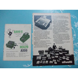 Propaganda Vintage (kit De 2). Olivetti E Addo-x Calculadora