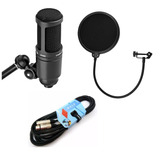 Kit Microfono Condensador At2020 Audiotechnica Filtro Cable