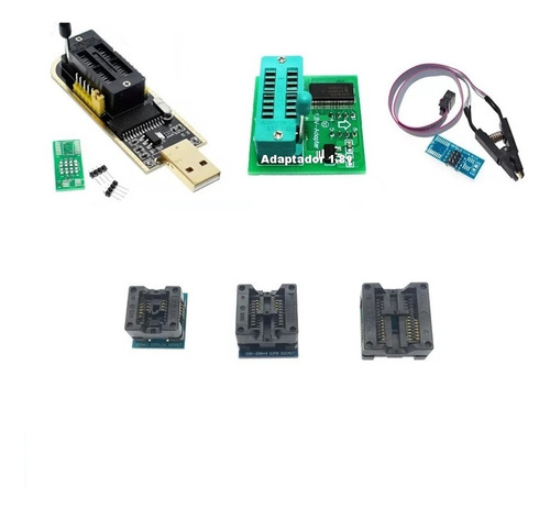 Programador Gravador Ch341a Usb Eprom Bios + Adaptadores