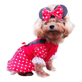 Disfraz De Minnie Mouse Para Perro Pequeño (talla 2 - 8)