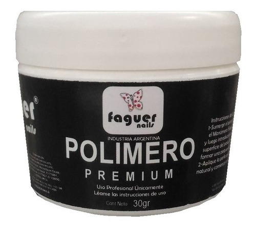 Polimero Color Clear Polvo Acrilico Uñas Esculpidas Faguer