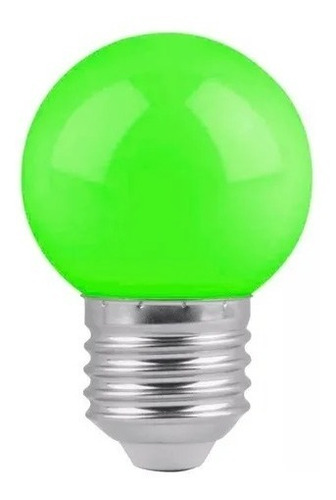 Pack X10 Lampara Gota Led Verde 1w E27 220v Guirnalda