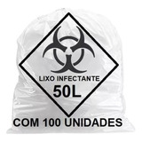 Saco De Lixo Hospitalar P/ Resíduo Infectante 50lt C/ 100un 