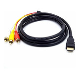 Cable Hdmi Macho A Rca Audio Video Tv Lcd Tubo Calidad 