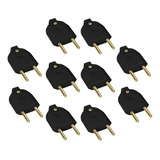 Kit Plug Macho 2p 10a Tramontina Preto - 10 Peças